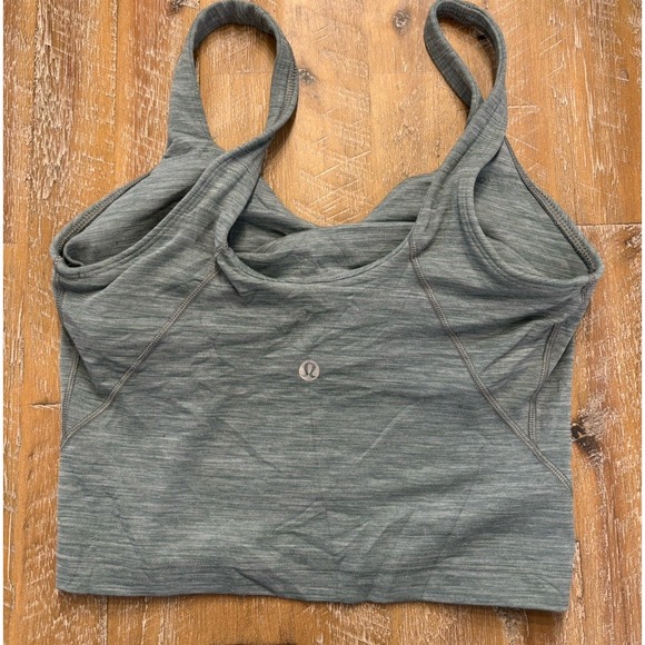 lululemon athletica Tops - LULULEMON Size 4 Align Tank Crop Nulu Heathered Tidewater Teal Green